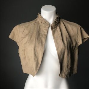 💁🏽‍♀️Ashley Stewart | Linen Cap Sleeve Shrug